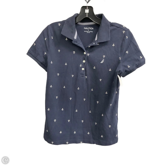 Top Short Sleeve By Nautica In Navy, Size: S