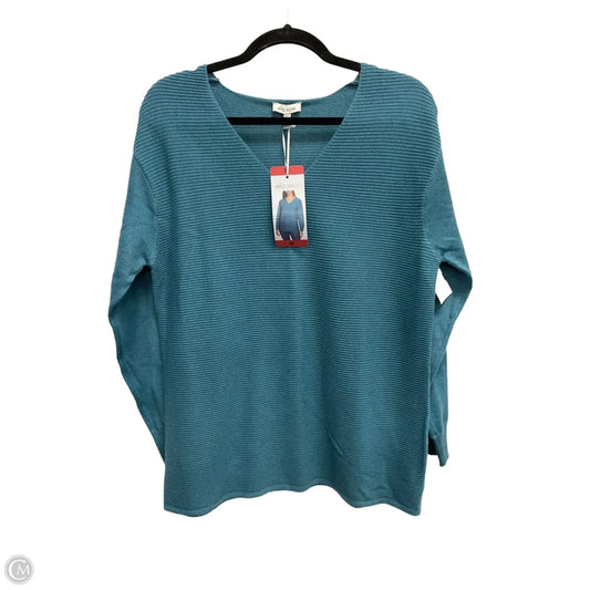 Sweater By Ella Moss In Teal, Size: M