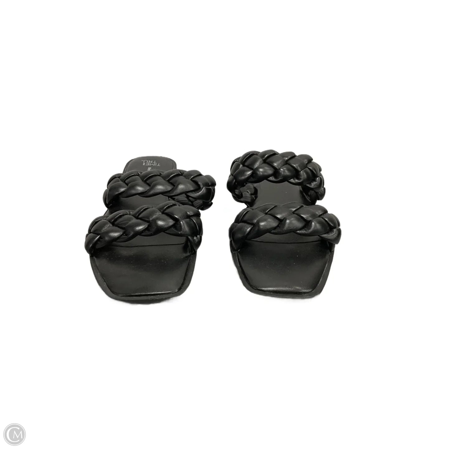 Sandals Flip Flops By Time And Tru In Black, Size: 8