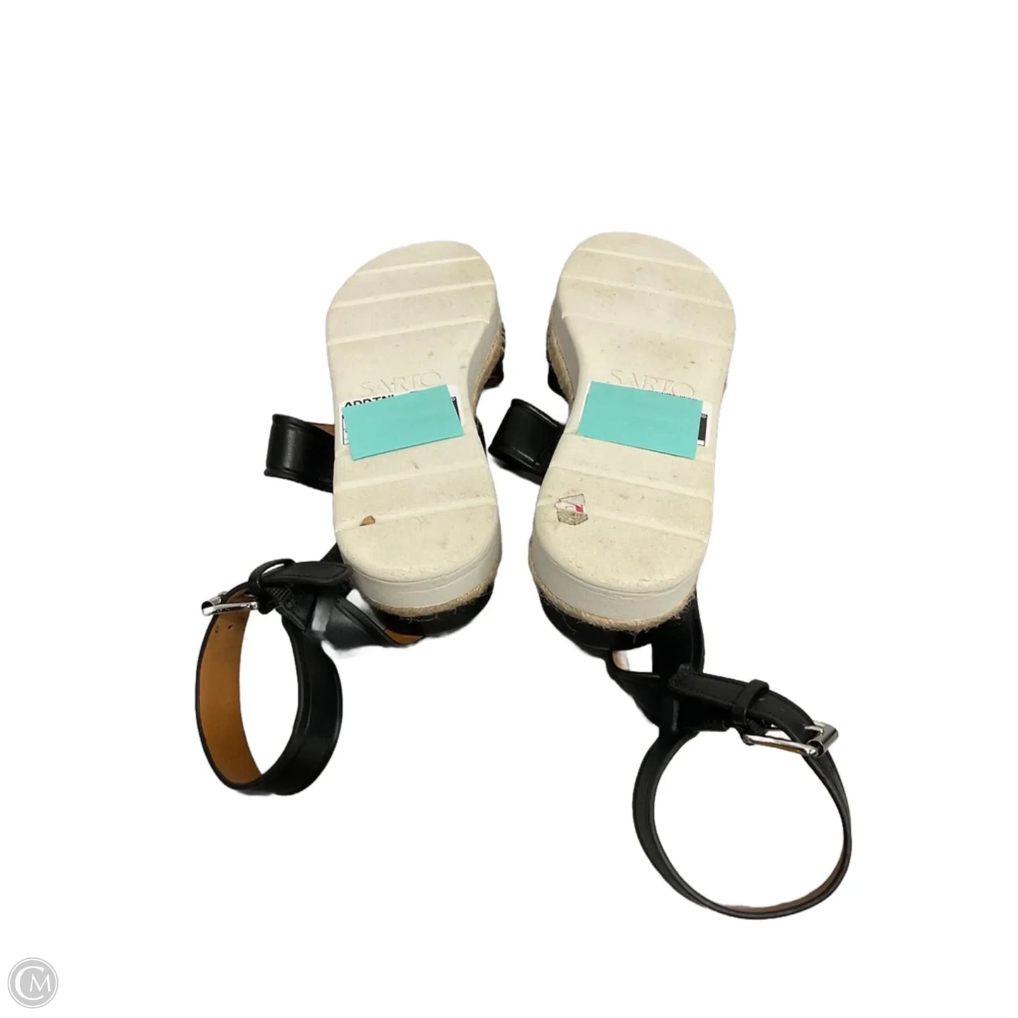 Sandals Heels Platform By Franco Sarto In Black, Size: 9