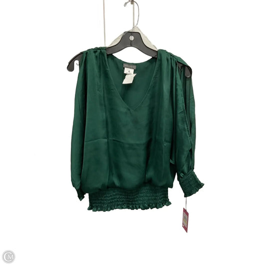 Blouse 3/4 Sleeve By Vince Camuto In Green, Size: M