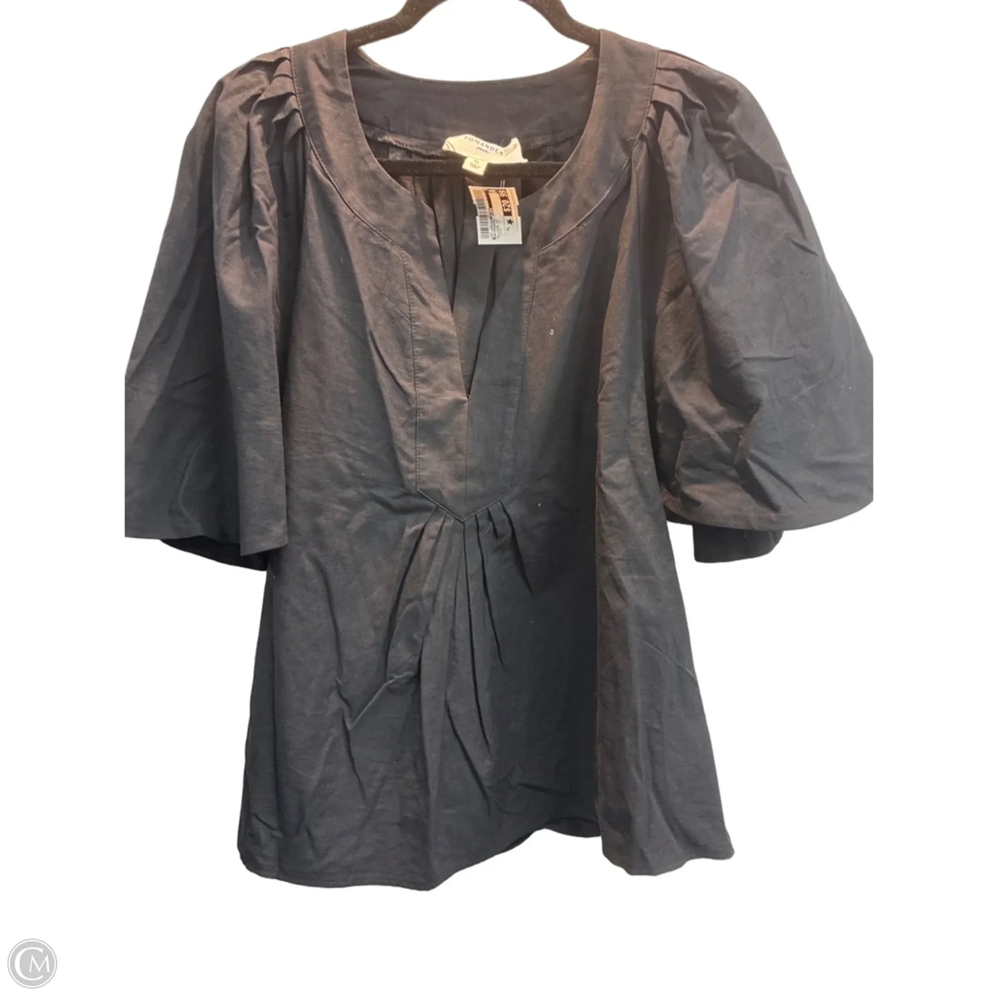 Blouse Short Sleeve By Pomander Place In Black, Size: Xl