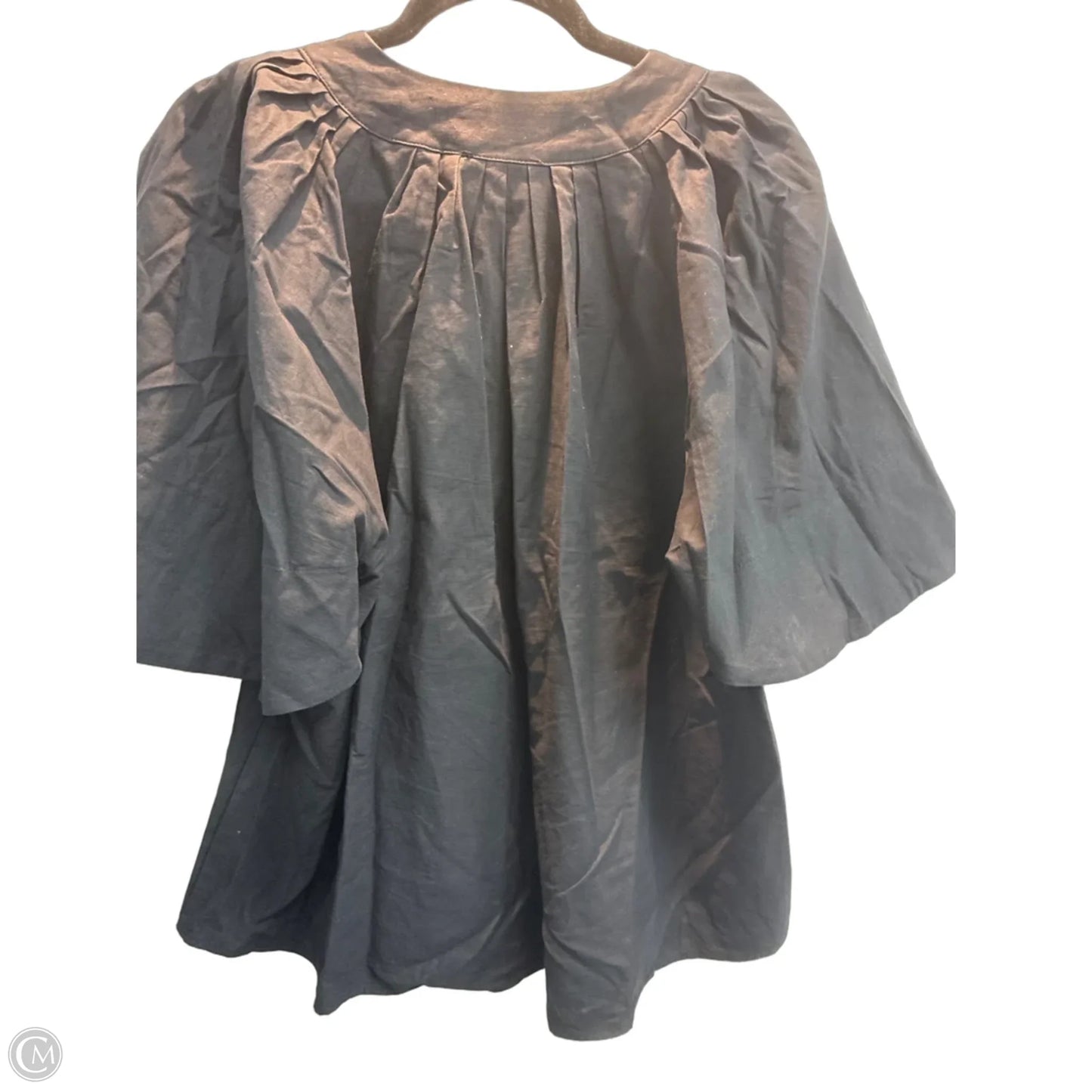 Blouse Short Sleeve By Pomander Place In Black, Size: Xl