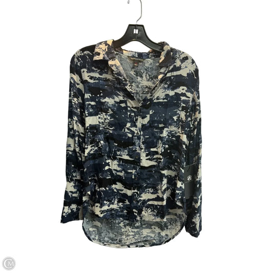 Top Long Sleeve By Rock And Republic In Camouflage Print, Size: Xs
