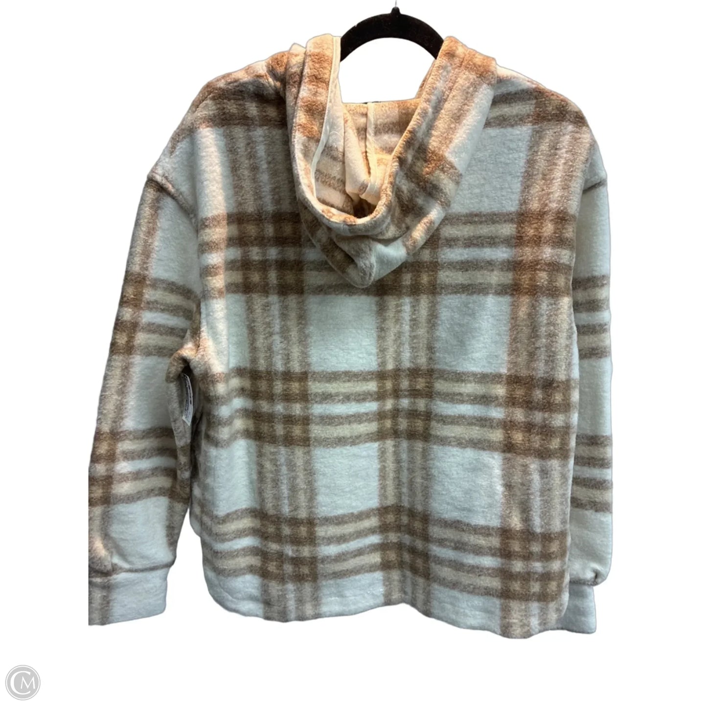 Sweatshirt Hoodie By Joie In Plaid Pattern, Size: Xs