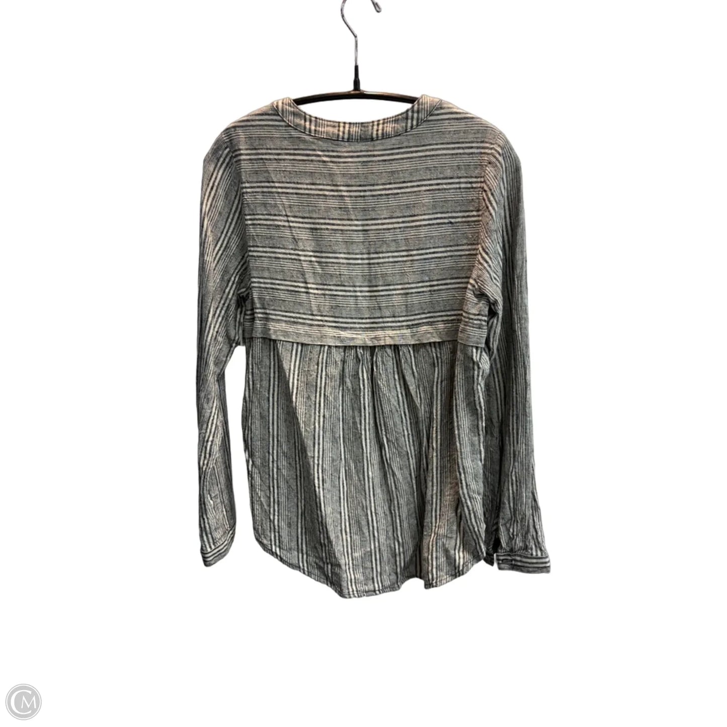 Top Long Sleeve By Clothes Mentor In Striped Pattern, Size: M