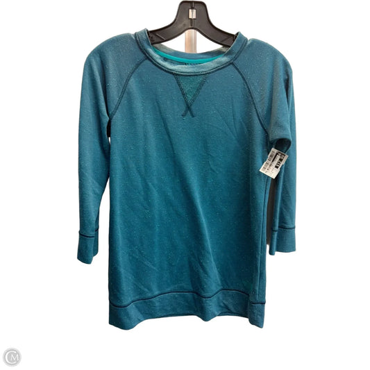 Athletic Top Long Sleeve Crewneck By The North Face In Teal, Size: S