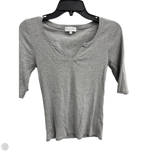 Top 3/4 Sleeve Basic By Michael Stars In Grey, Size: S
