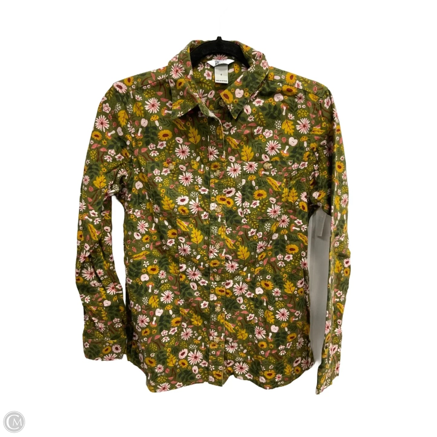 Blouse Long Sleeve By Duluth Trading In Floral Print, Size: S