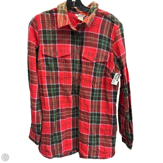 Blouse Long Sleeve By Duluth Trading In Red, Size: S