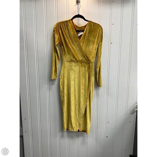 Dress Party Midi By Asos In Gold, Size: S