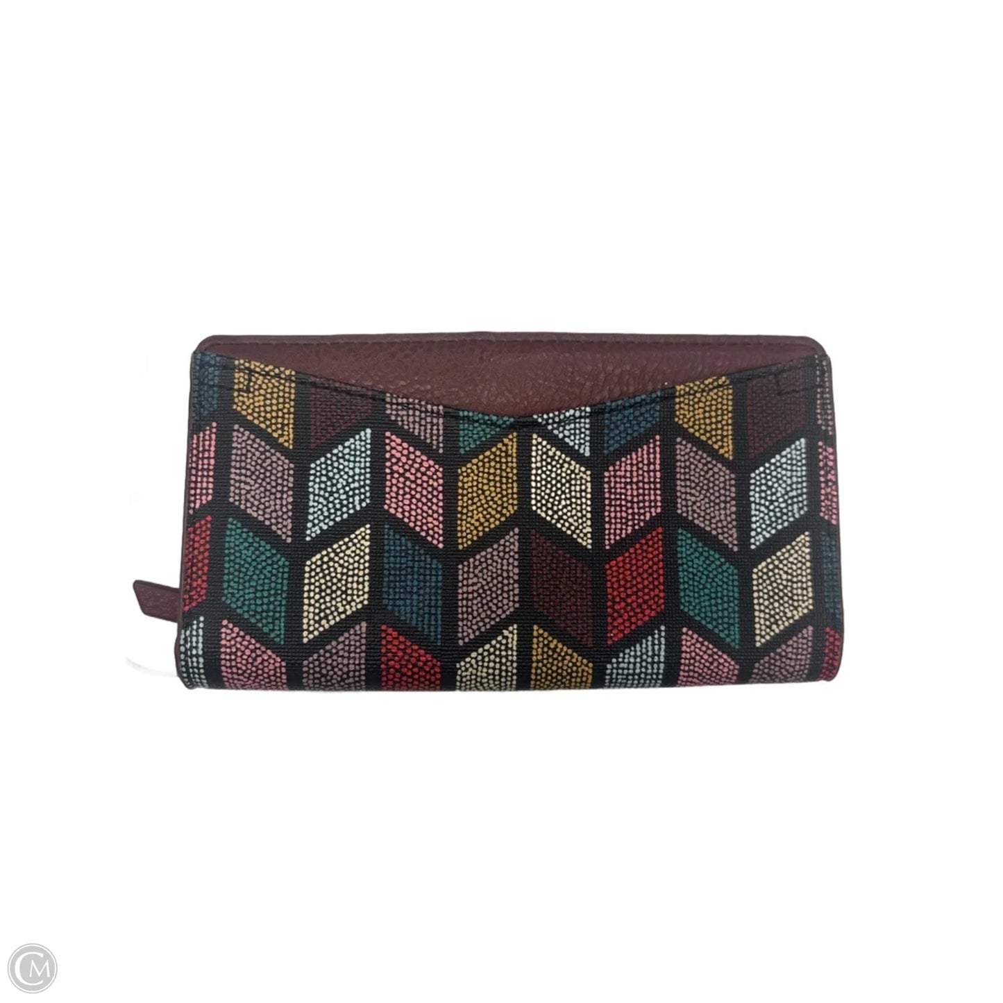 Wallet Leather By Fossil, Size: Medium