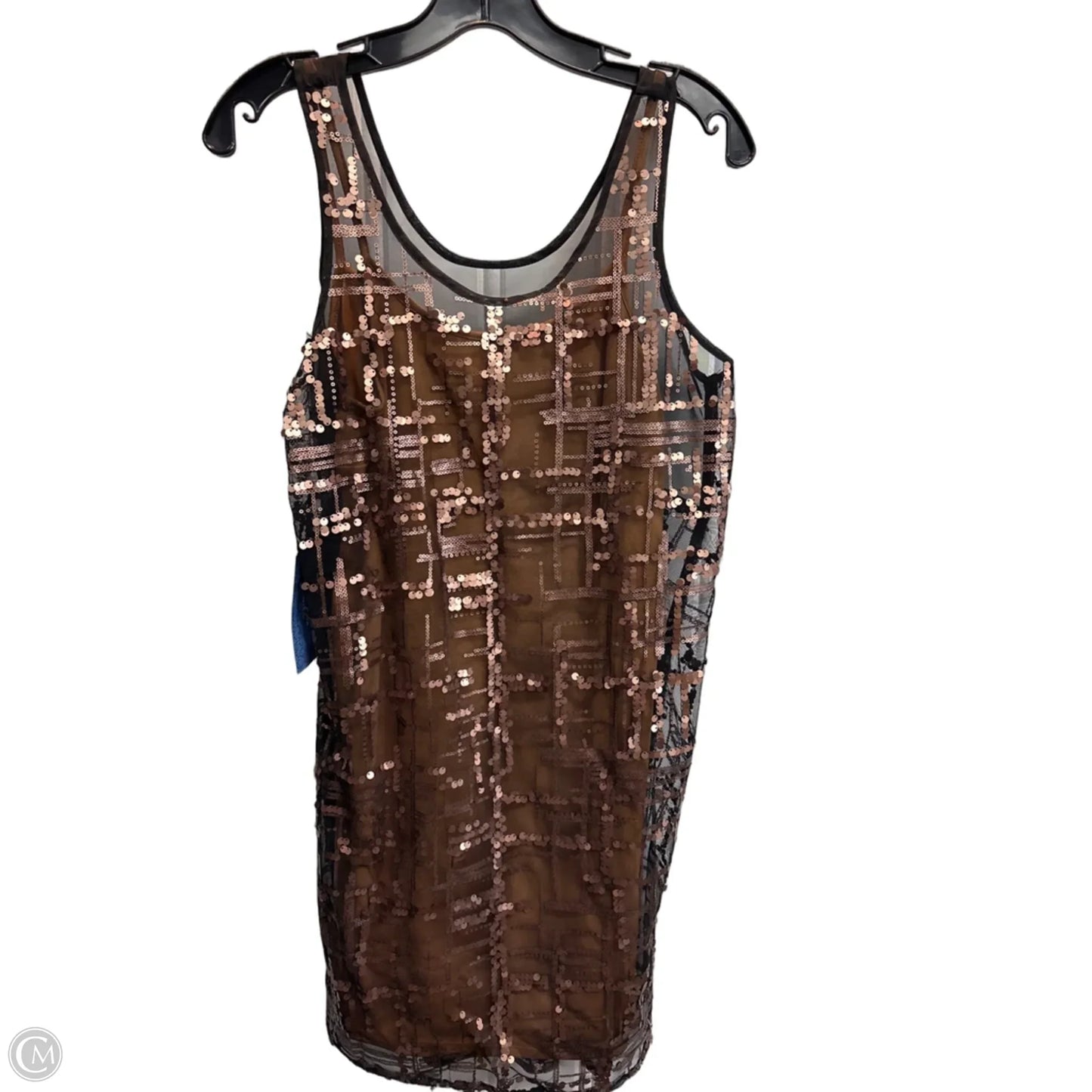 Dress Party Midi By Simply Vera In Black & Gold, Size: S