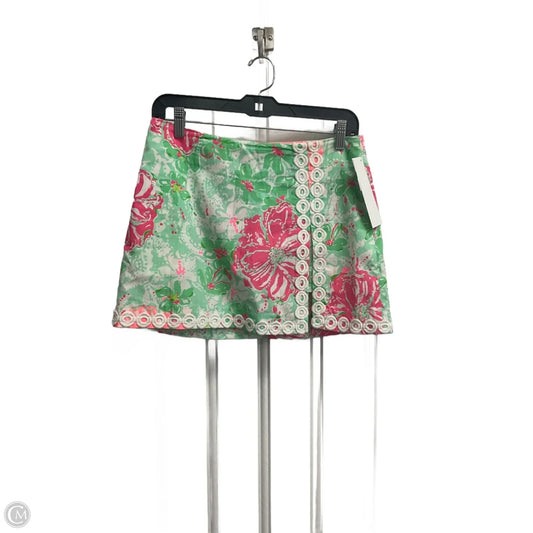 Skort Designer By Lilly Pulitzer In Green & Pink, Size: 2