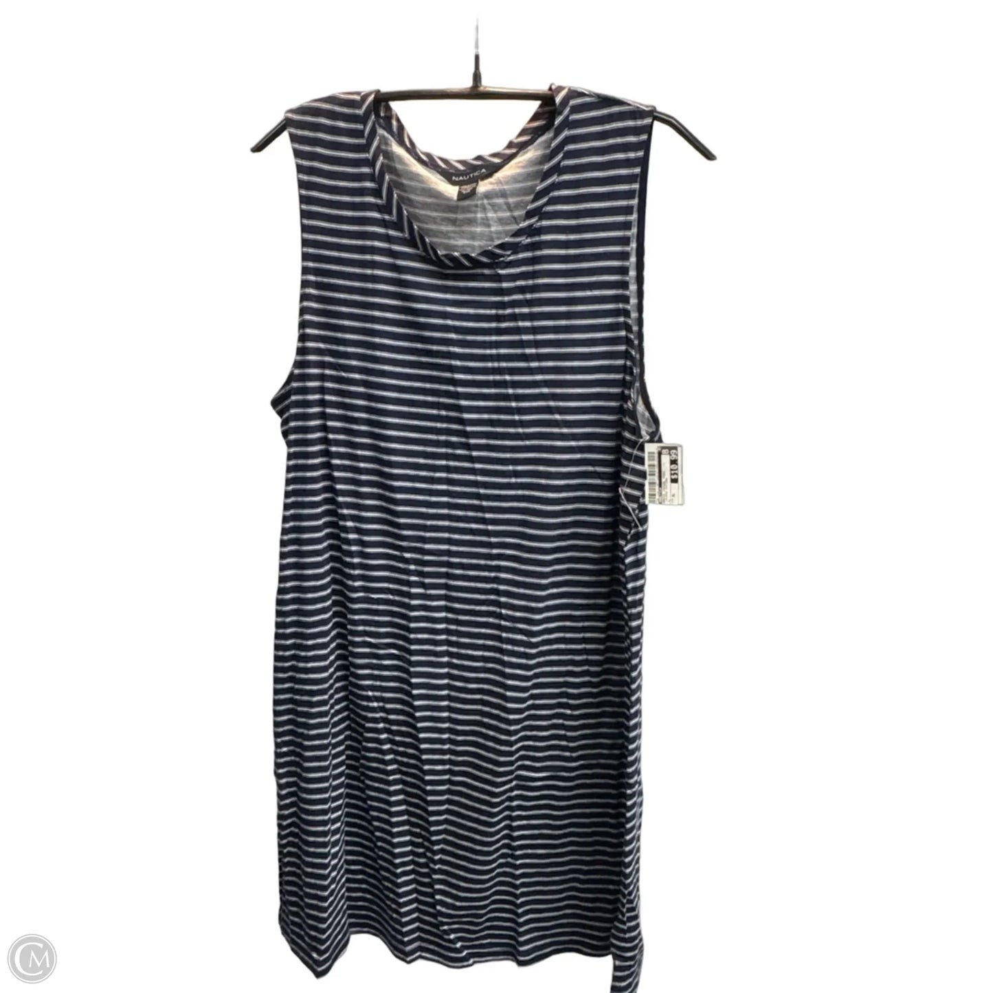 Dress Casual Midi By Nautica In Striped Pattern, Size: Xl