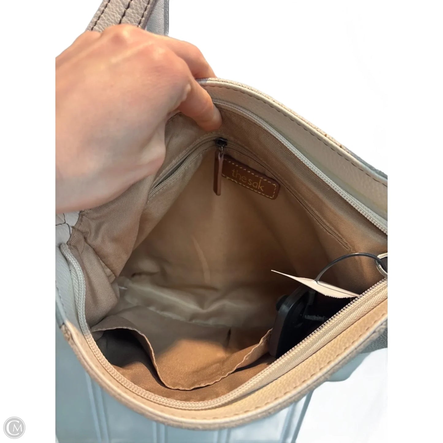 Handbag Leather By The Sak, Size: Medium