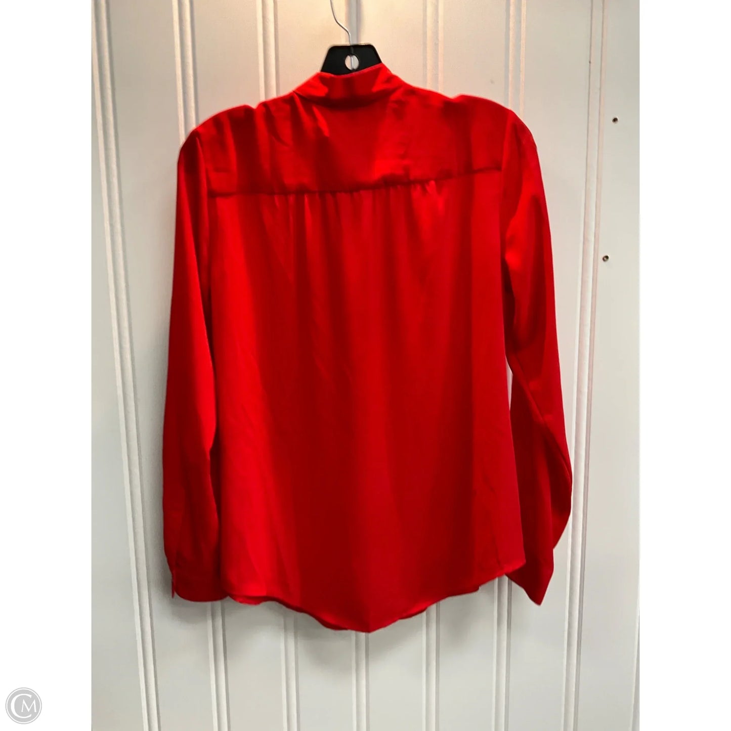 Blouse Long Sleeve By Banana Republic In Red, Size: Xs