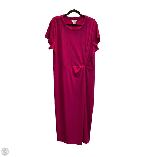 Dress Party Long By Liz Claiborne In Pink, Size: Xxl