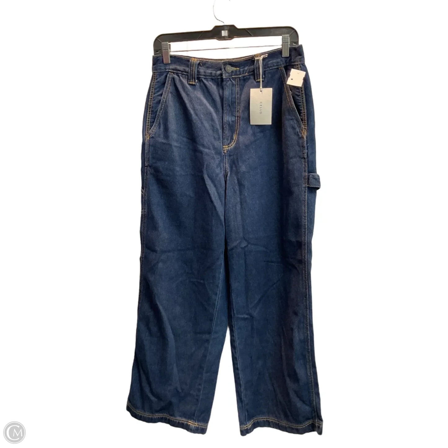Jeans Wide Leg By Cello In Blue Denim, Size: 8