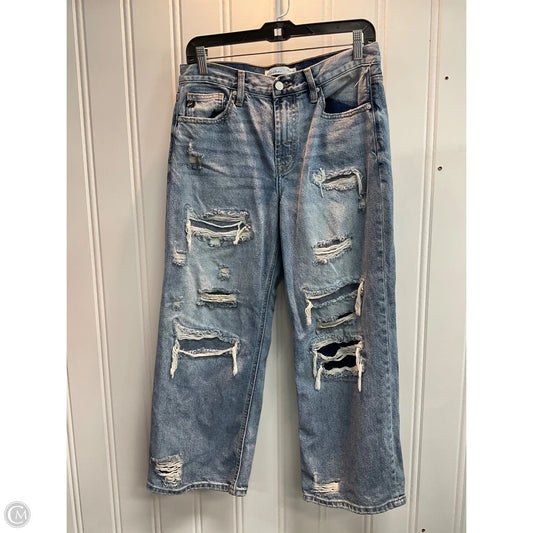 Jeans Wide Leg By Kancan In Blue Denim, Size: 4