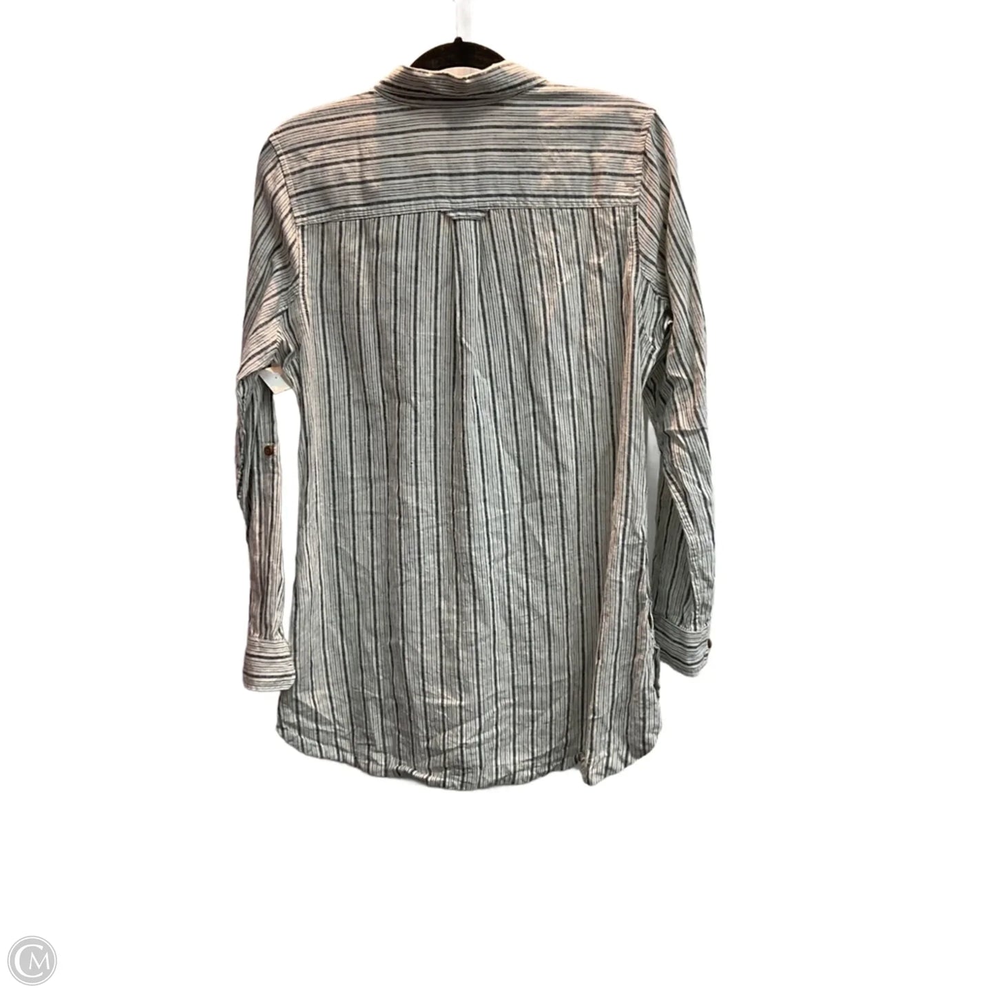 Blouse Long Sleeve By Duluth Trading In Striped Pattern, Size: S
