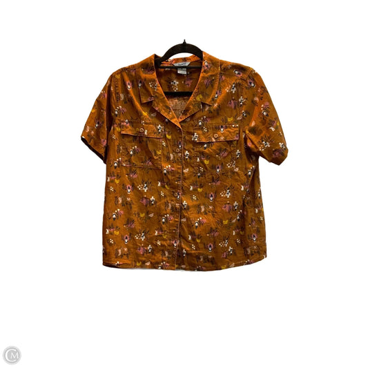 Blouse Short Sleeve By Duluth Trading In Animal Print, Size: M