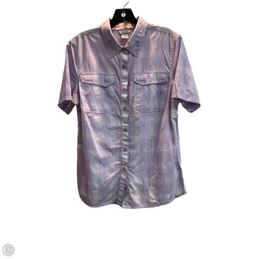 Blouse Short Sleeve By Duluth Trading In Purple, Size: S
