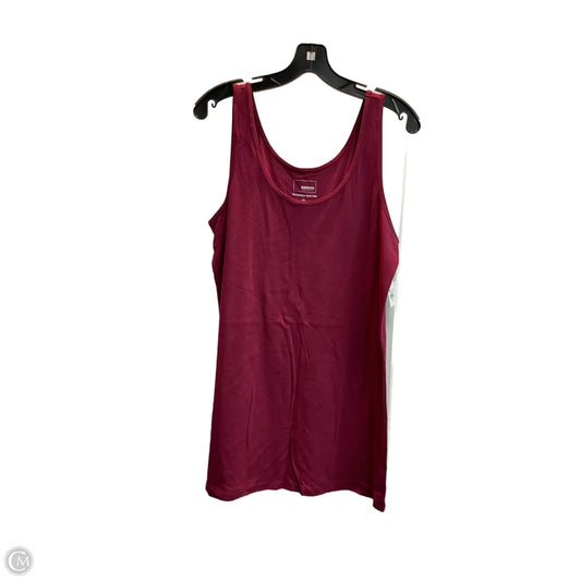 Tank Top By Sonoma In Maroon, Size: Xl