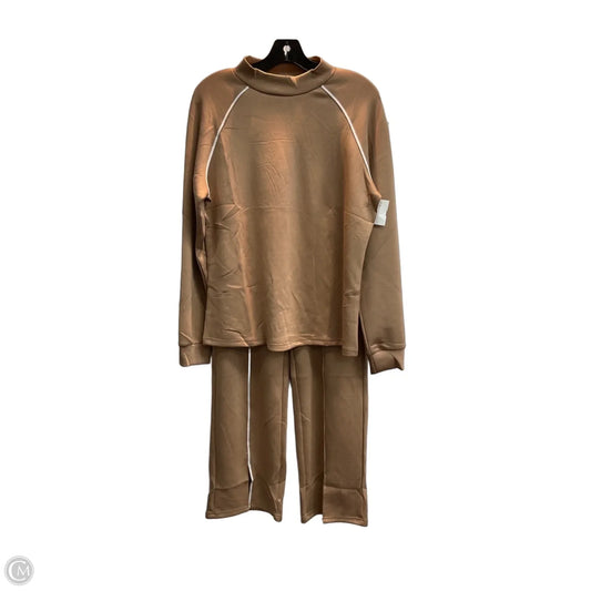 Lounge Set Pants By Clothes Mentor In Tan, Size: M