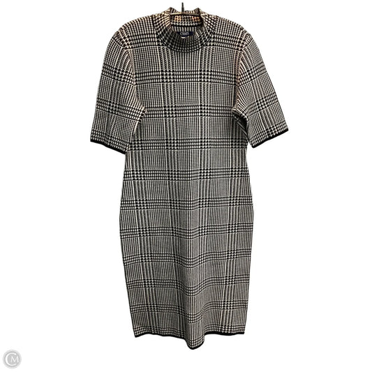 Dress Sweater By Chaps In Black & White, Size: L