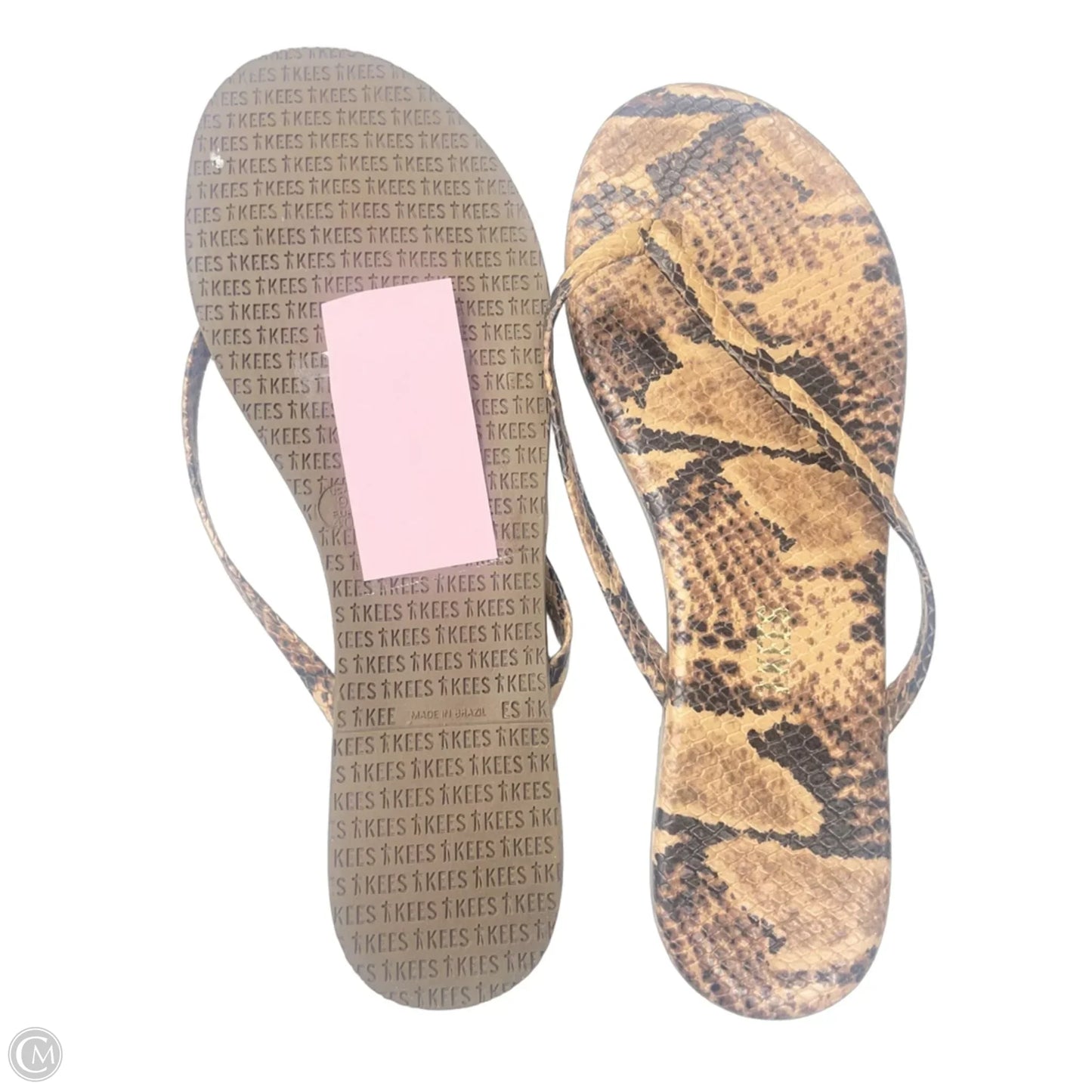 Sandals Flip Flops By Clothes Mentor In Snakeskin Print, Size: 9