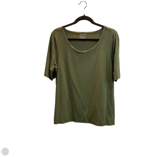 Top Short Sleeve By Chicos In Green, Size: L