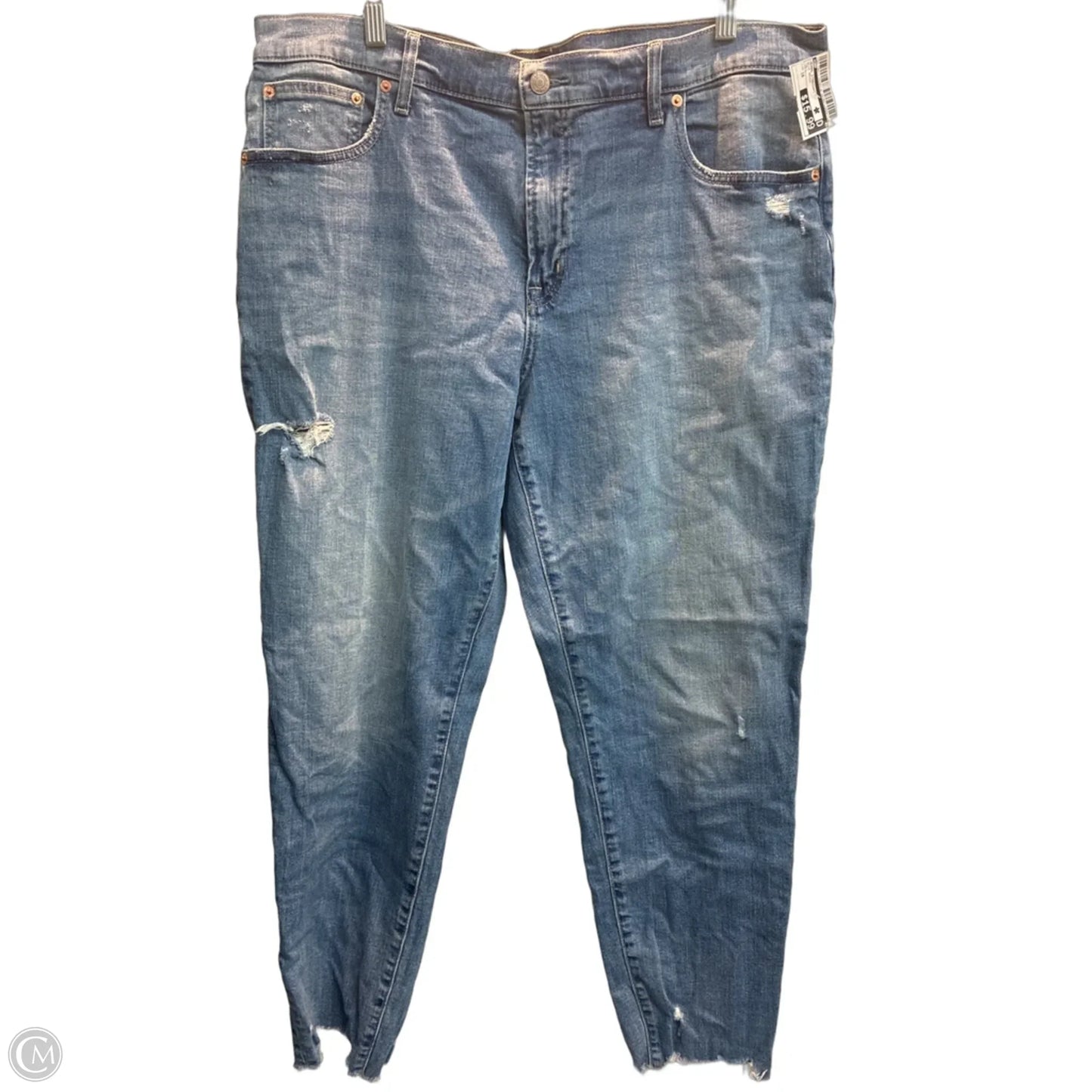 Jeans Straight By Gap In Blue Denim, Size: 16