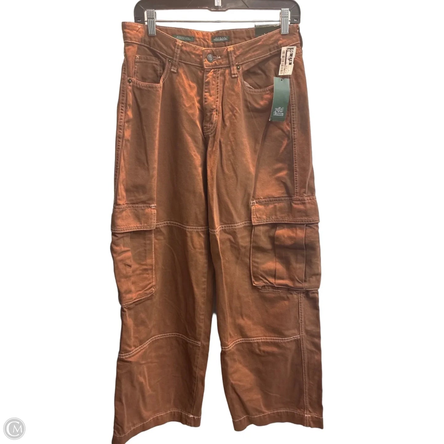 Jeans Wide Leg By Wild Fable In Brown Denim, Size: 8