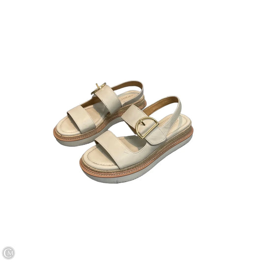 Sandals Heels Platform By Crown And Ivy In White, Size: 7