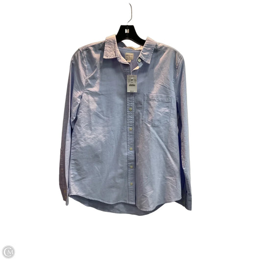 Blouse Long Sleeve By J. Crew In Blue, Size: S