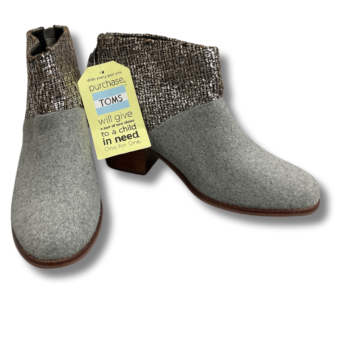 Boots Ankle Heels By Toms In Grey, Size: 9