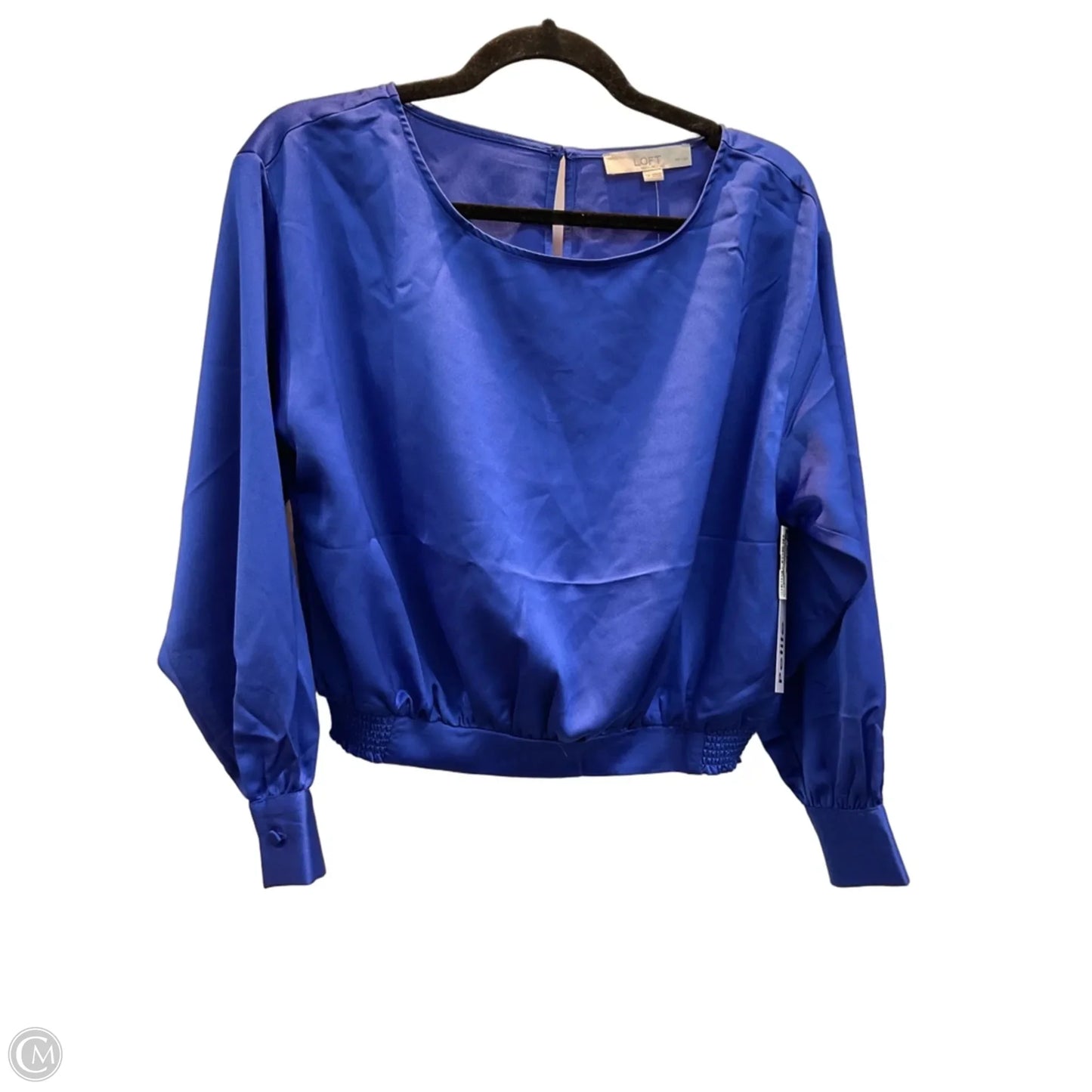 Blouse Long Sleeve By Loft In Blue, Size: Sp