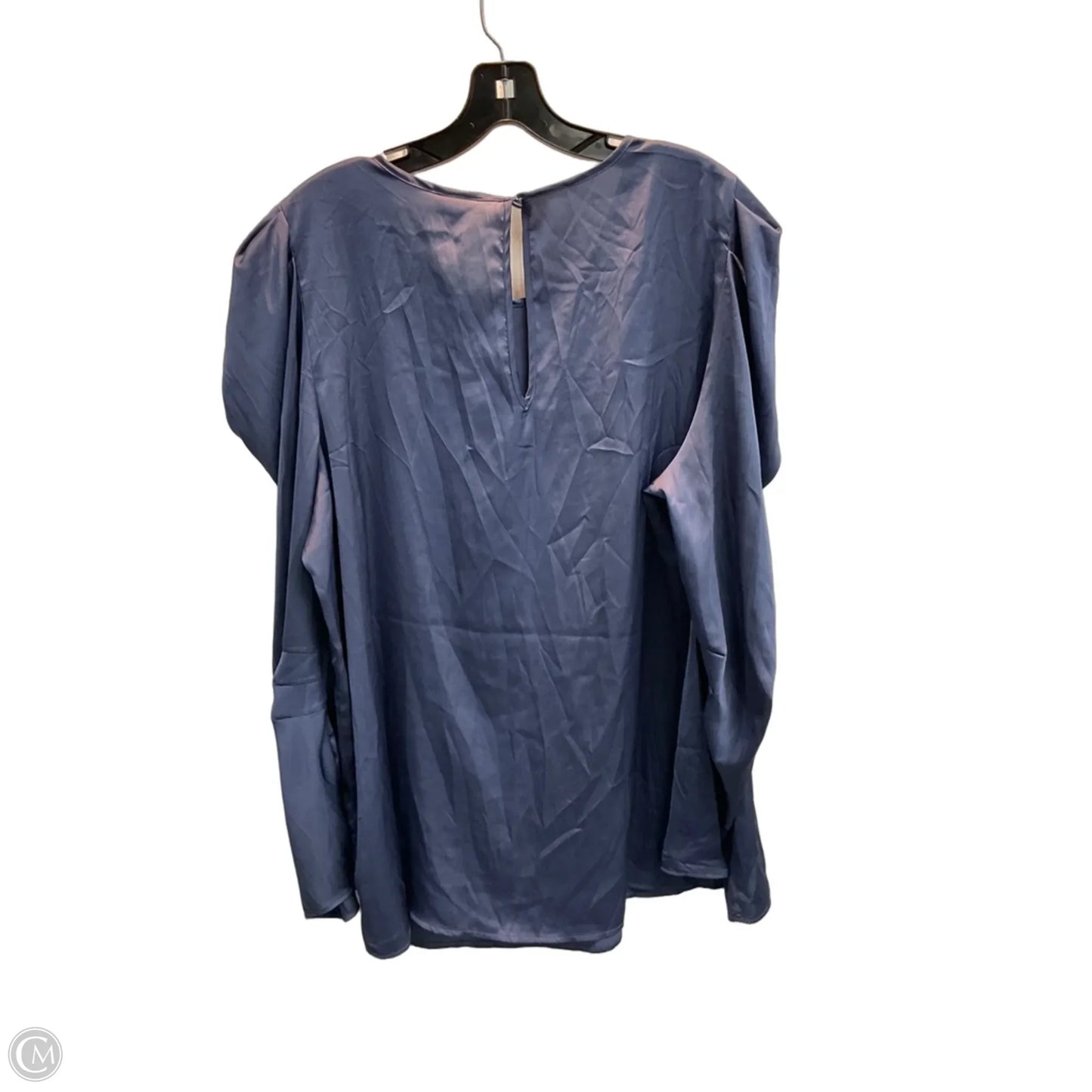 Blouse Long Sleeve By Torrid In Blue, Size: 1x