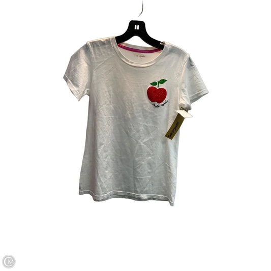 Top Short Sleeve Designer By Kate Spade In White, Size: Xs
