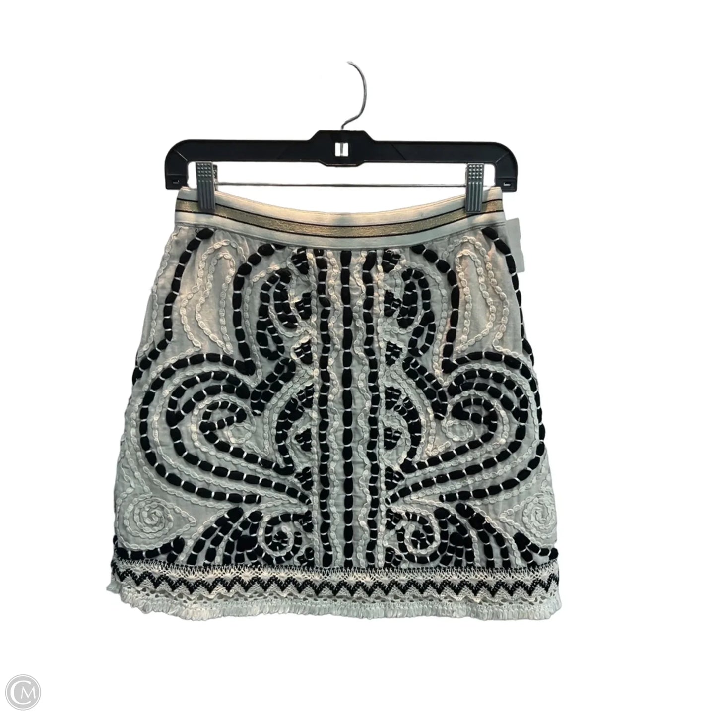 Skirt Mini & Short By Maeve In Black & Cream, Size: 2