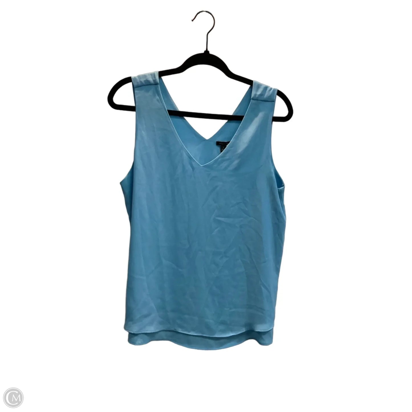 Blouse Sleeveless By Ann Taylor In Blue, Size: M