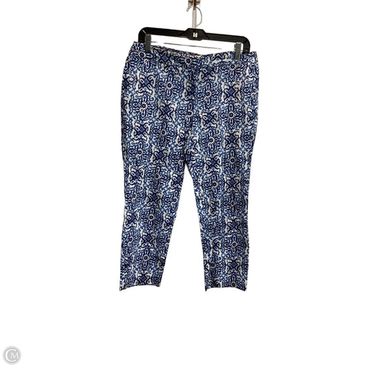 Capris Designer By Milly In Blue & White, Size: 8