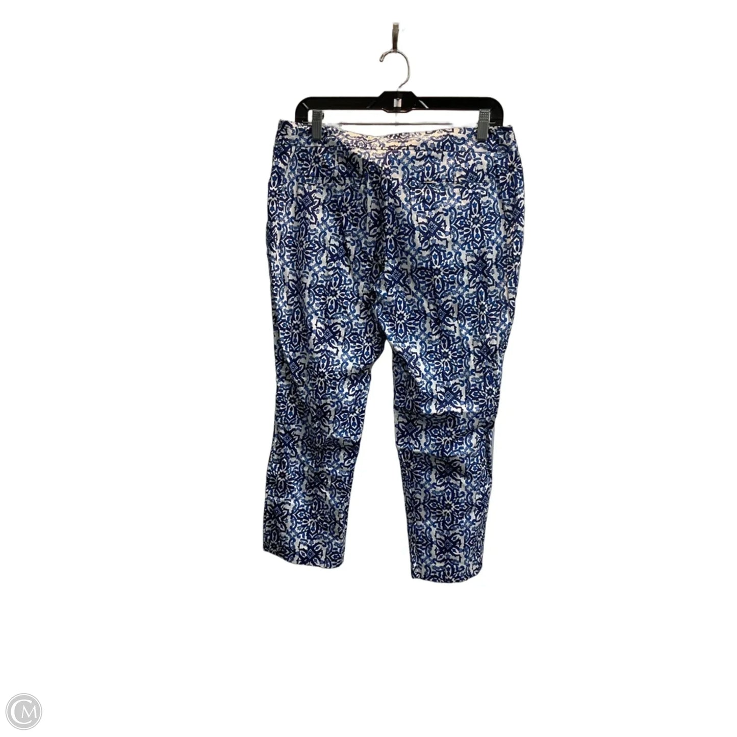 Capris Designer By Milly In Blue & White, Size: 8