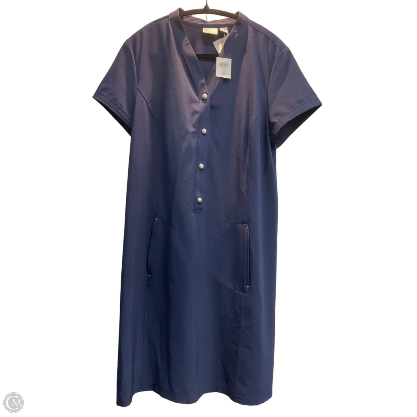 Dress Casual Midi By Chicos In Navy, Size: L