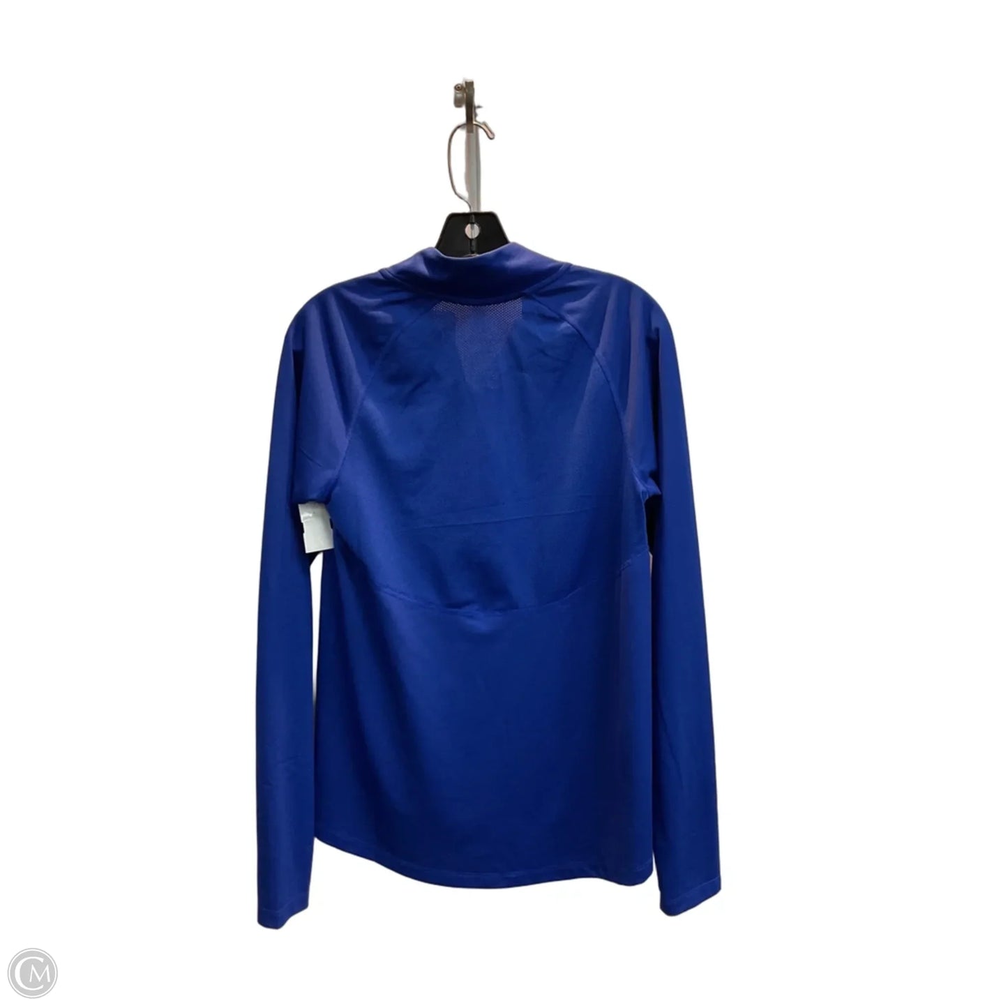 Athletic Top Long Sleeve Collar By Genuine Merchandise In Blue, Size: S