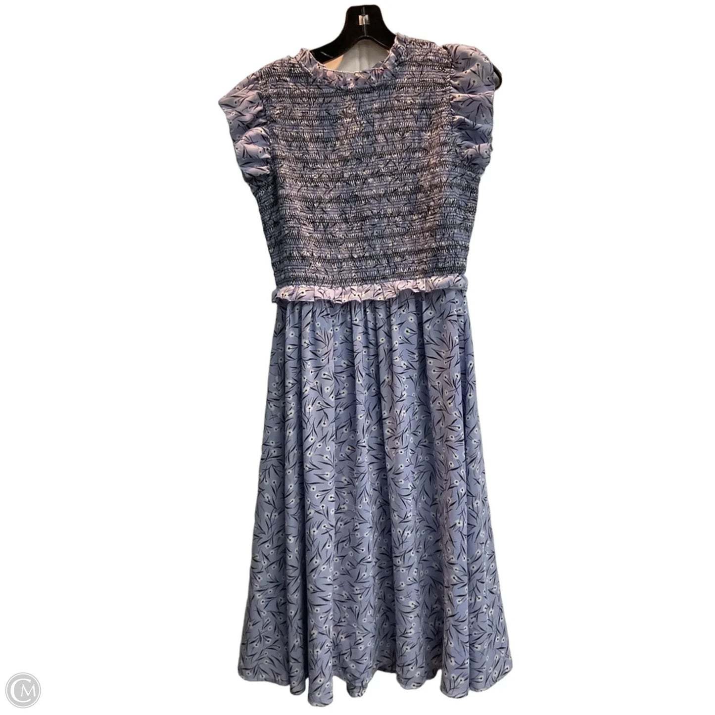 Dress Casual Midi By Ann Taylor In Blue, Size: Xs