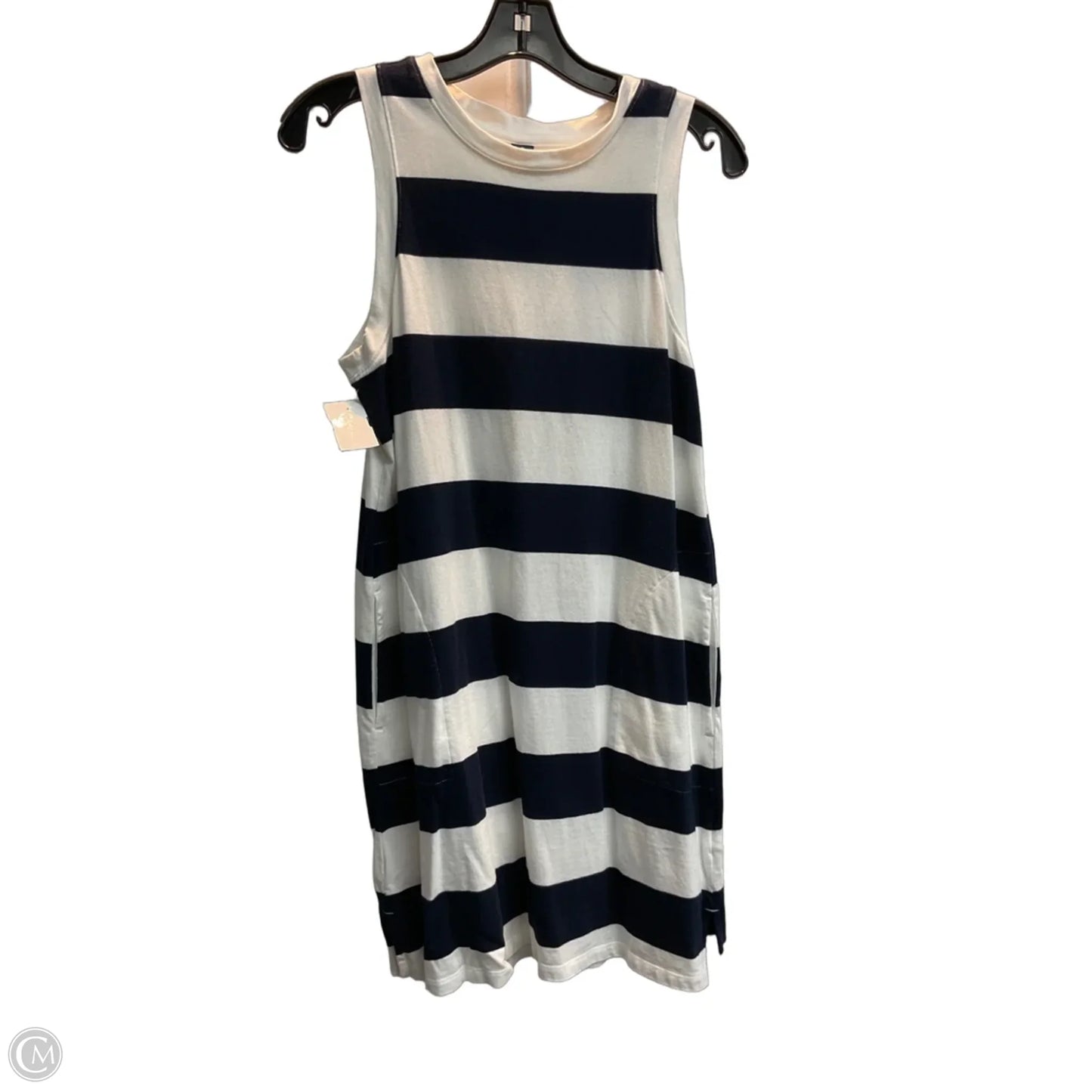 Dress Casual Midi By Old Navy In Striped Pattern, Size: M