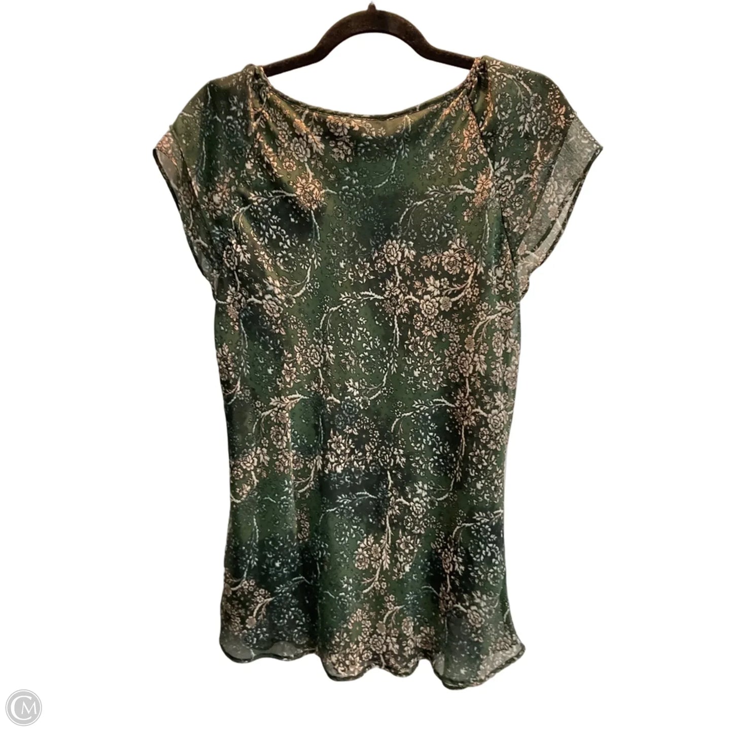 Top Short Sleeve By Roz And Ali In Green, Size: L