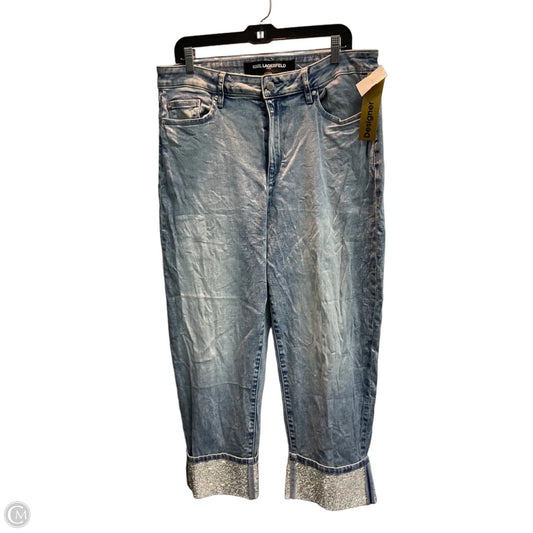 Jeans Designer By Karl Lagerfeld In Blue Denim, Size: 14